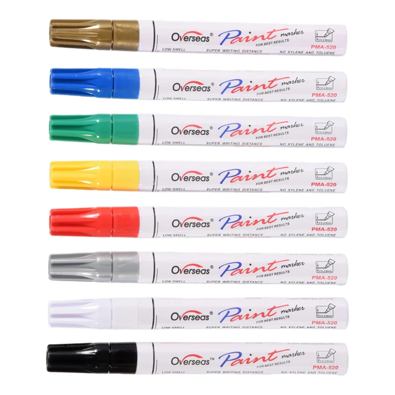 

EF-Paint Marker Pens - 8 Colors Oil Based Paint Markers, Permanent, Waterproof, Quick Dry, Medium Tip,For Metal,Wood,Fabric