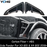 X3 G01 X4 G02 Real Carbon Fiber Side Fender For BMW X3 X4 G01 G02 X3M F97 X4M F98 Side Air Vent Outlet Trim Cover 2018+