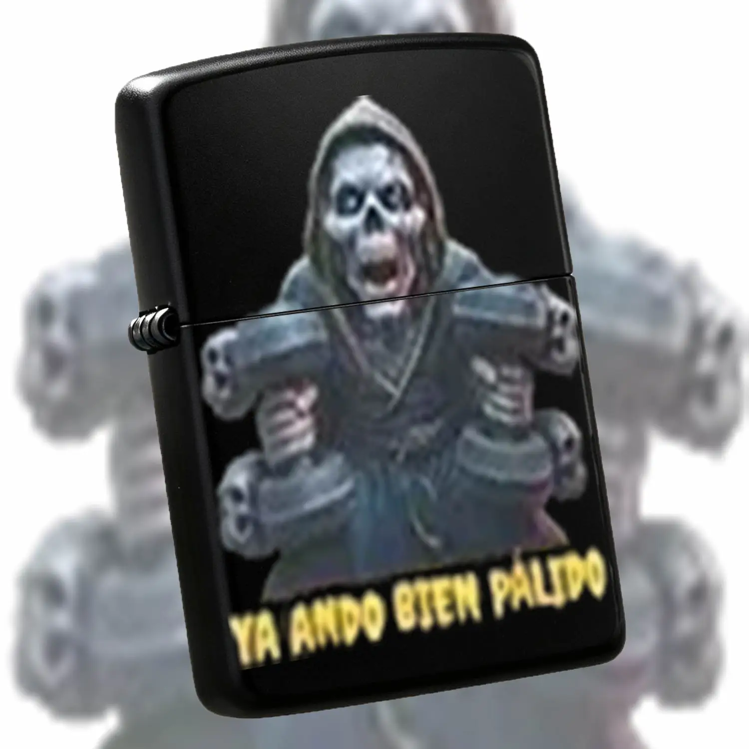 Creative Fun Skeleton Pattern Portable Lighter Stylish Novel Hooded Skull Design Daily Carry Accessory Suitable For Outdoor Travel Home Use Party Gathering Multi-Scene Practical Unique Gift For Friends And Trend Enthusi A Humorous And Inter