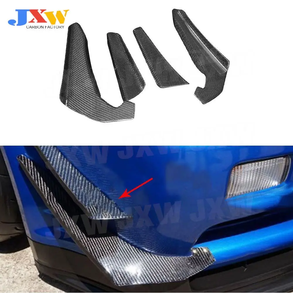 

Carbon Fiber Front Bumper Fins Splitters Trim Body Kits Accessories for Nissan GTR R34 1999-2002 Car Decoration