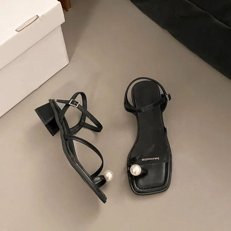 Open Toe Thick Heel Shining Diamond Sandals para mulheres, sapatos de verão, novo, amor, 2022