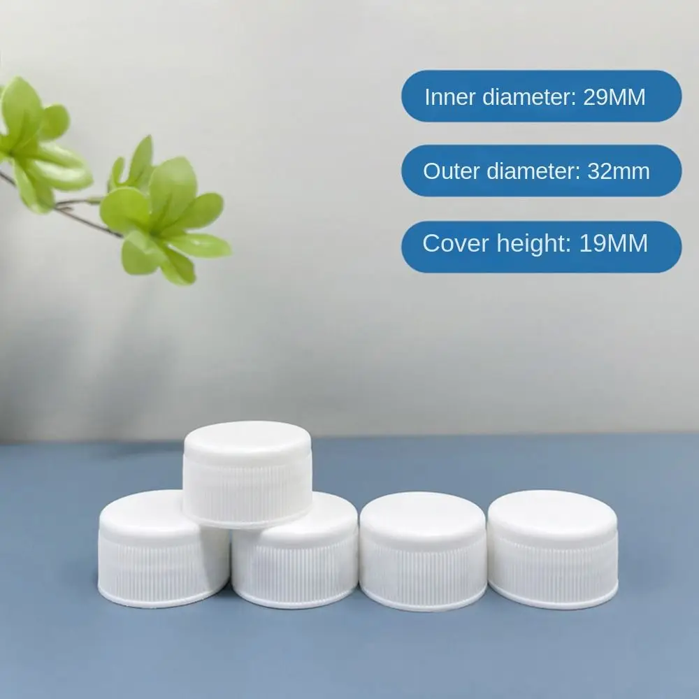 20pcs 28mm Plastic Bottle Cap Circular Reusable Drinking Bottle Cap with Gasket Multi-purpose Screw Bottle Cap