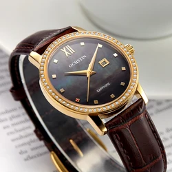 OCHSTIN Women Watches Japan Quartz Analog Luxury Diamond Crystal Mother of Pearl Dial Ladies Dress Wristwatches Gift for Wife