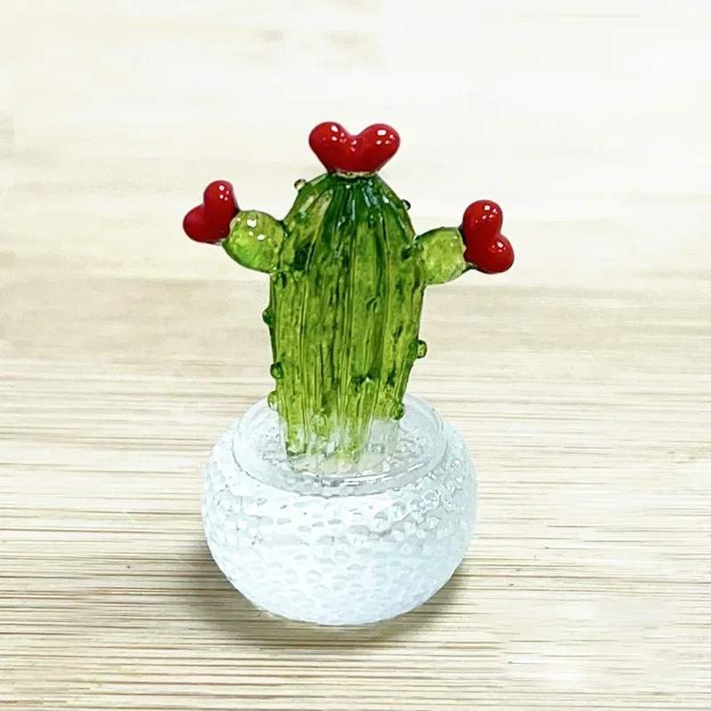 Mini Cactus Figurines Ornaments Cactus Bonsai Decor Micro Landscape Decor Plant Bonsai Potted Succulent Statue Desktop Ornaments