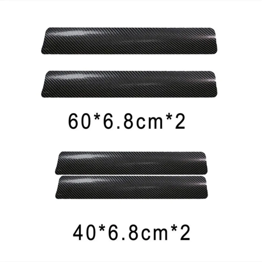 Car Door Sill Sticker Threshold Plate Protector Carbon Fiber for ford focus 2 kia rio chevrolet cruze toyota solaris kia ceed la