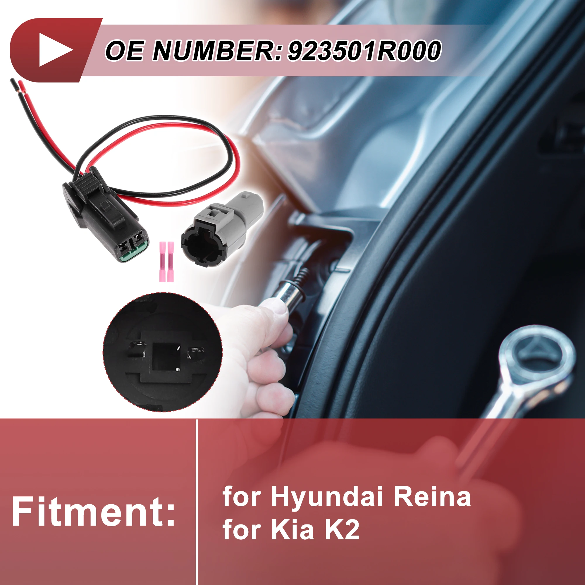 X Autohaux License Plate Light Socket Wiring for Hyundai Reina No.923501R000