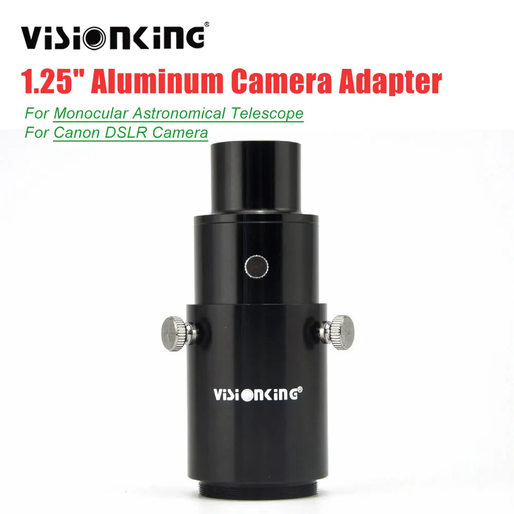 

Visionking 1.25" Aluminum DSLR SLR Camera Adapter For Monocular Astronomical Telescope M42 Thread T-Mount Eyepiece Accessories