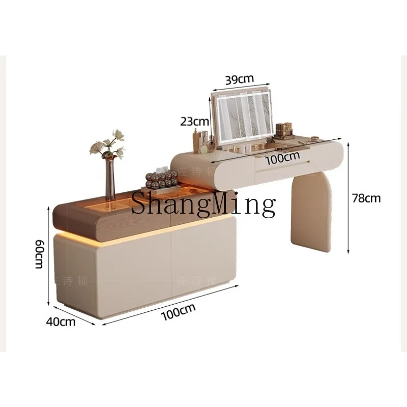 

ZHB corner bookcase desk integrated dresser space saving retractable desk locker corner G
