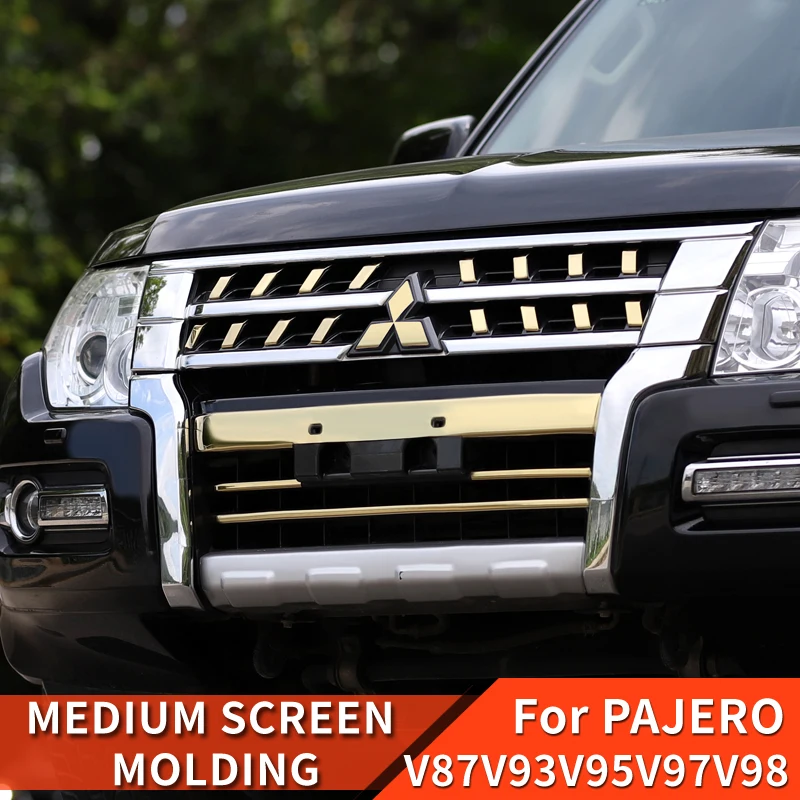 For Pajero accessories v87v93v95v97v98 Central net Intake Grille Trim Covers Pajero io Full Net decorative strip