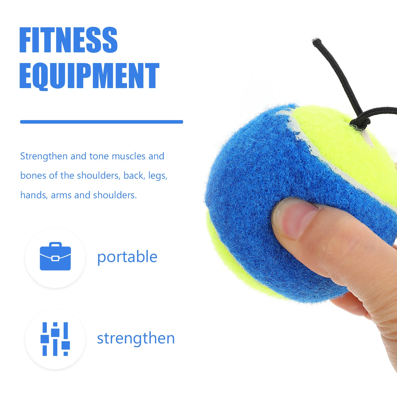 

1Set Elastic Fitness Ball High Durability Safe Thick Exercise Equipment for Shoulder Back Legs Muscle Training Home Gym Use