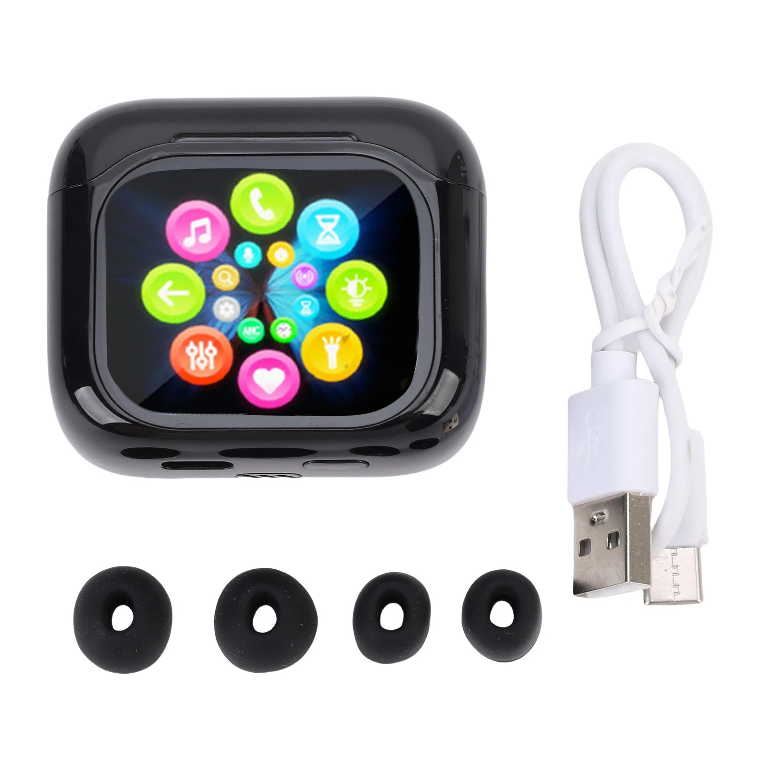 Наушники-переводчики поддерживает более 140 языков, перевод в реальном времени, Bluetooth 5.4, наушники с сенсорным экраном, 300 мАч