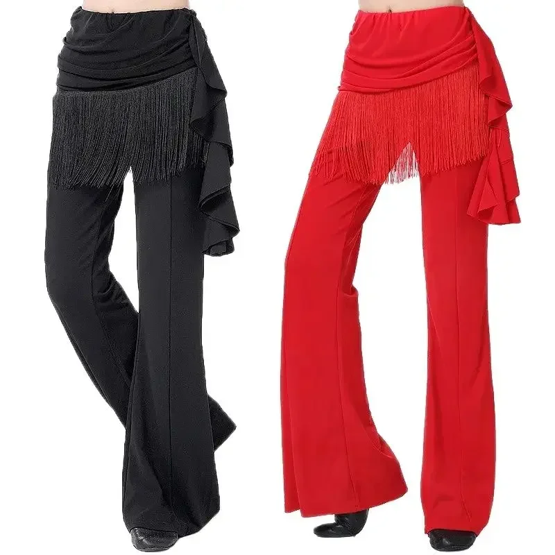 

New High-Grade Sailor Dance Skirt Pants Female Tassel Trumpet Skirt Pants Square Dance Latin Jitterbug Dance Pants A56