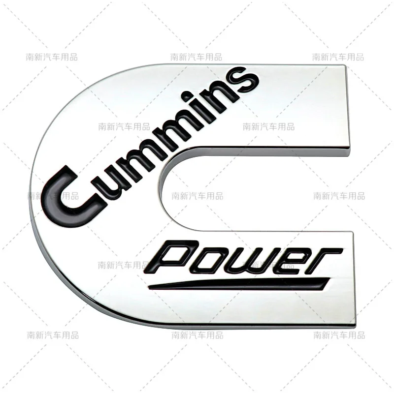 3D Metal C Cummins POWER Emblem Turbo Diesel Truck Pickup Side Fender Rear Trunk Badge Car Modification Sticker