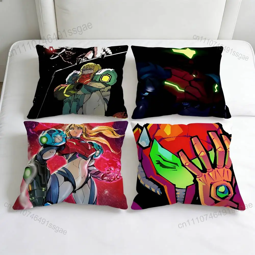 

Cool M-Metroid Dread Square Pillow Cover Decorative Throw Pillow Case for Sofa Couch Bed Home Car Living Room Decoration