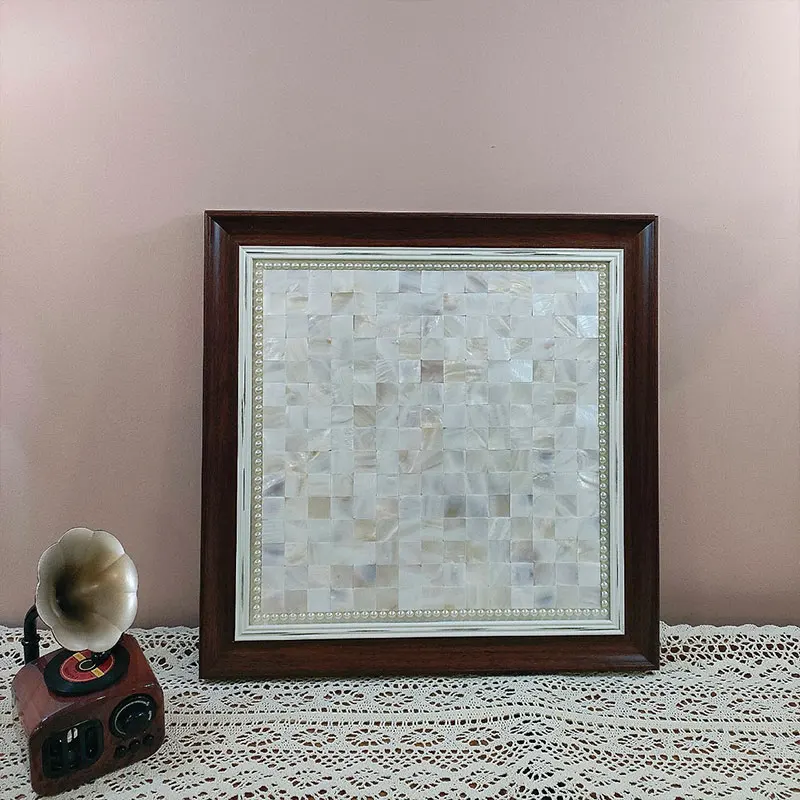 

Shell Mosaic Tile Natural White Mother of Pearl Wall Backsplash Bathroom Tiles fish scale sheet kitchen 917