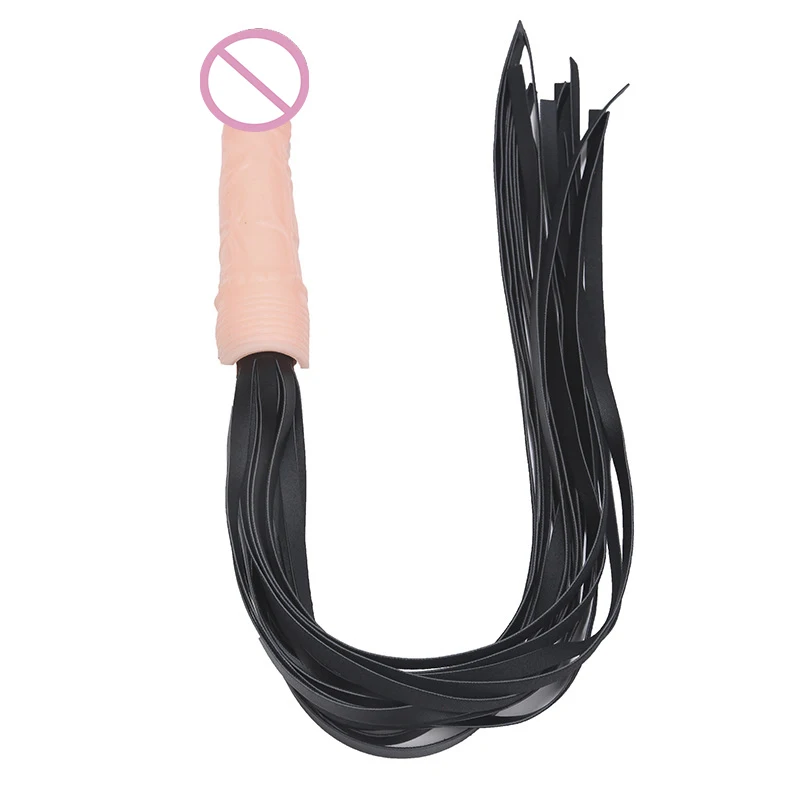 19cm Long Dildo Flogger Whip BDSM Spanking Tools Anal Plug Penis Role Play Tail Intimate Erotic Toys For Couples Sex Games