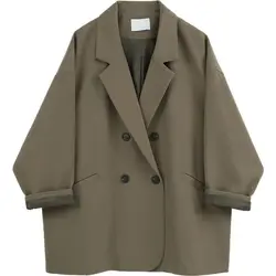 Blazer de gran tamaño para mujer, Chaqueta de traje Vintage coreana, nueva moda, primavera y otoño, 2023