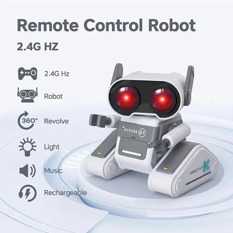 Remote Control Robots Toy Flexible Head Arms Dance Music RC Robots For Kids Birthday Electric Robot Interactive Children Toys