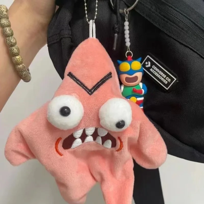 Neueste Plüschtiere, 20 cm, mürrischer Patricked-Stern, 1 Stück und Patrick Star, dekomprimiert, lustige Plüschpuppe, Taschenanhänger, Plüschtier, Geschenke