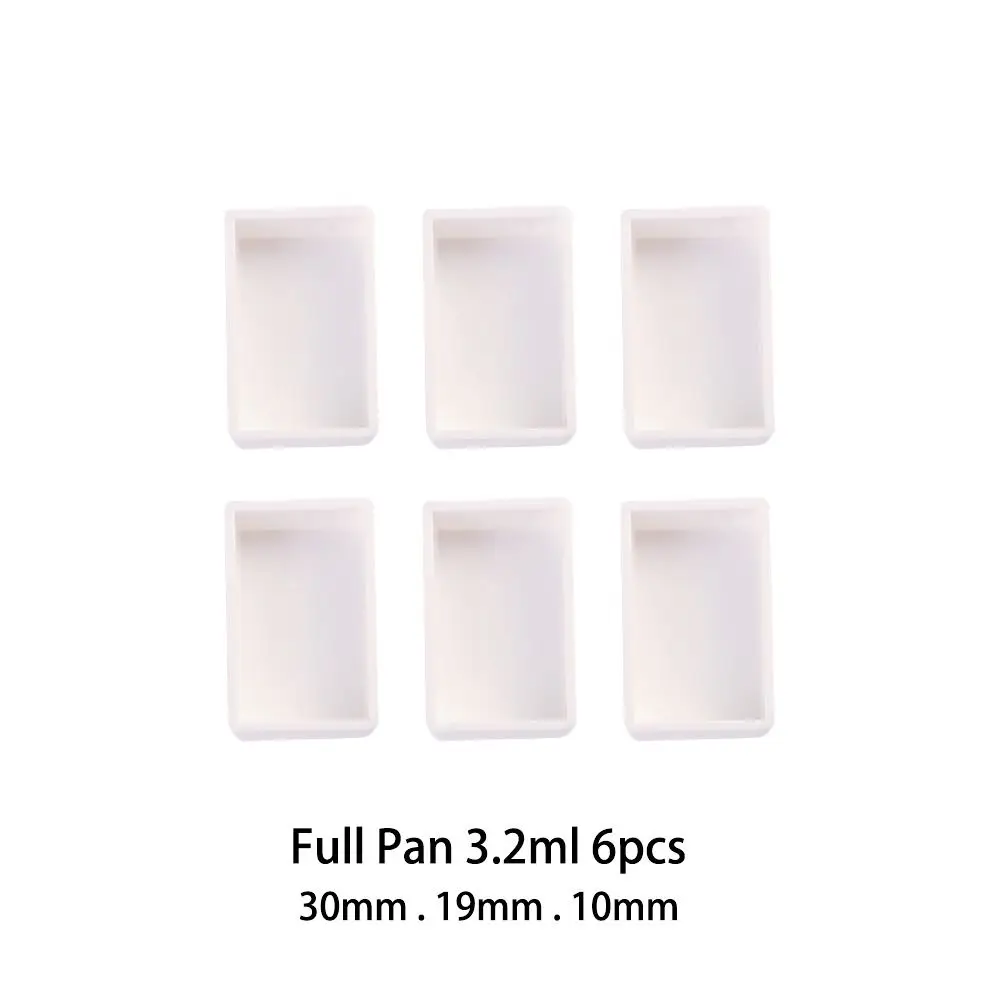 6/12/24/48pcs 2ml Half Pans Empty Full Pan Artists Art Supplies Watercolor Paint Grid Painting Supplies Paint Palette