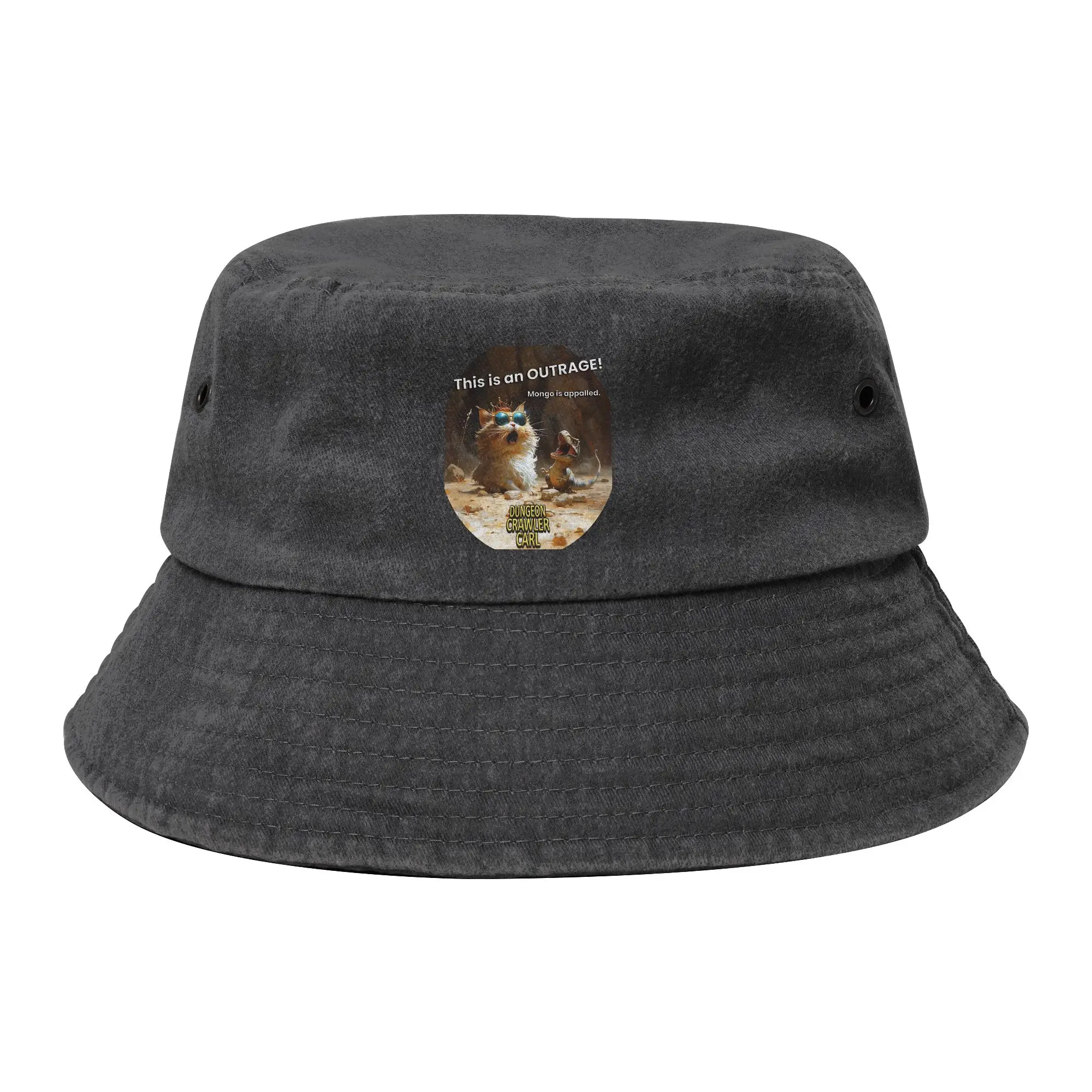 Unisex Bucket Hats Dungeon Crawler Carl This is an OUTRAGE! Summer Travel Headwear Camping Fishing Fisherman Caps  Bob Hat Gift