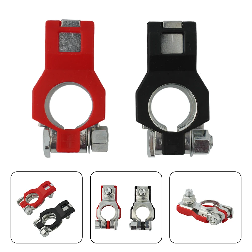 Automotive Battery Terminal 2Pcs/Set Boat Clamp Clip For Caravan Heavy Duty High Reliability Motorcycle Stable Characteristics