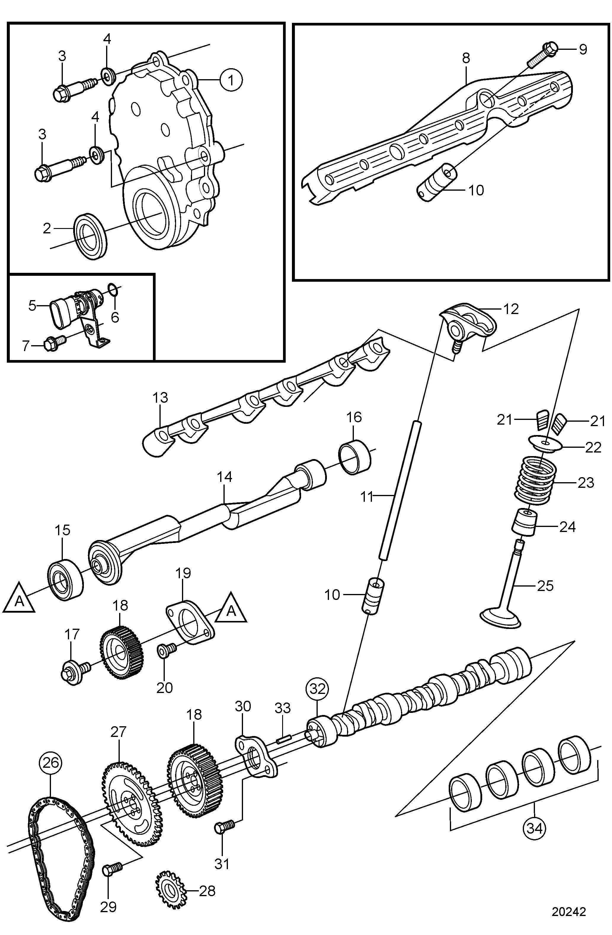 Sensor de posición del cigüeñal 3858979 para Volvo Penta 4,3 5,0 5,7 L GL GXi OSXi GIC V8 225 270 300 320 reemplazo de unidad de dirección