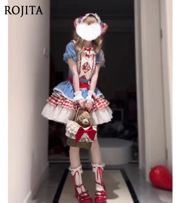 

Cute Idyllic Lolita Dress Women 2025 New Short Sleeve OP Sweet Fluffy Princess Dress Bubble High Waist Summer Dress