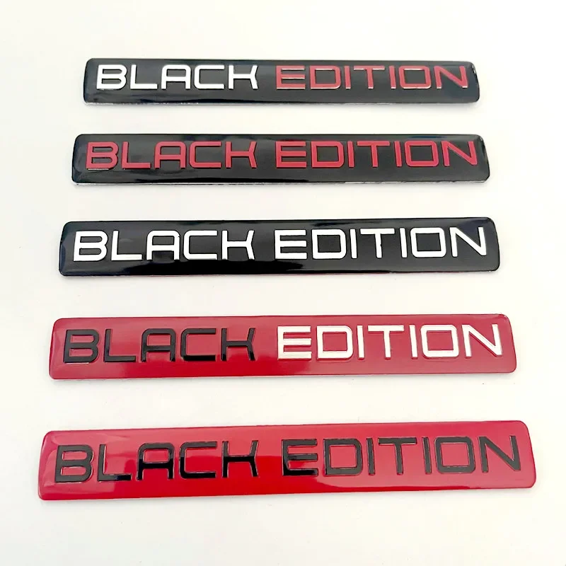 3D Aluminium Logo Black Edition Emblem Badge Decal Car Sticker For BMW Audi Mercedes VW Toyota Honda Nissan KIA Accessories