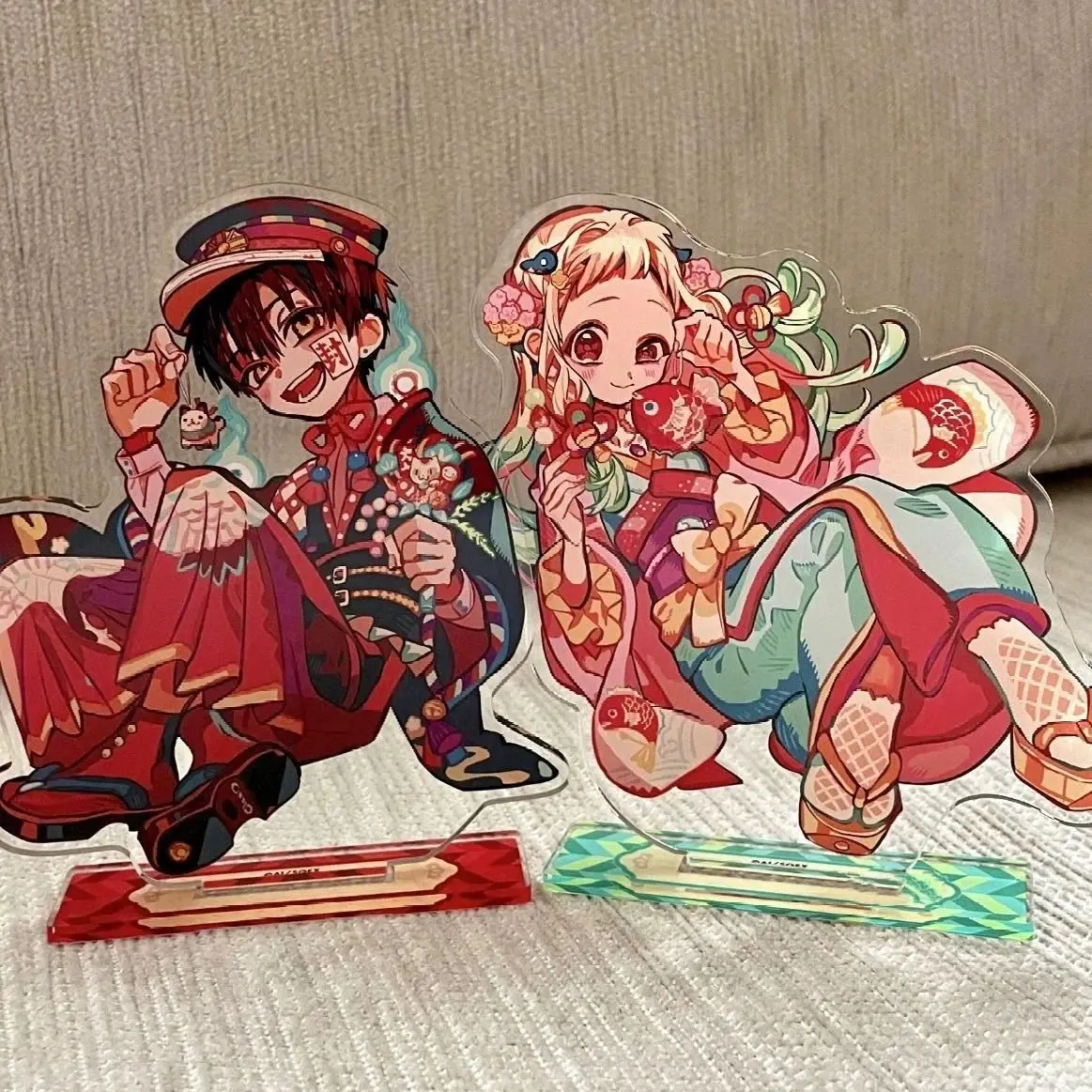 

Japanese Anime Toilet-bound Hanako-kun Hanako-kun Phone Booth Double Insert Stand Cartoon High-Value Ornament Acrylic Trim