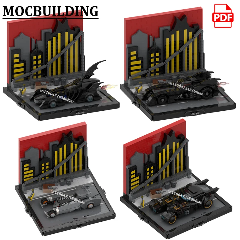 City Scene Display Stand Bricks Sport Car Model MOCBUILDING Racing Cars Bricks Knight Vehicle Bat Blocks Construction Toys