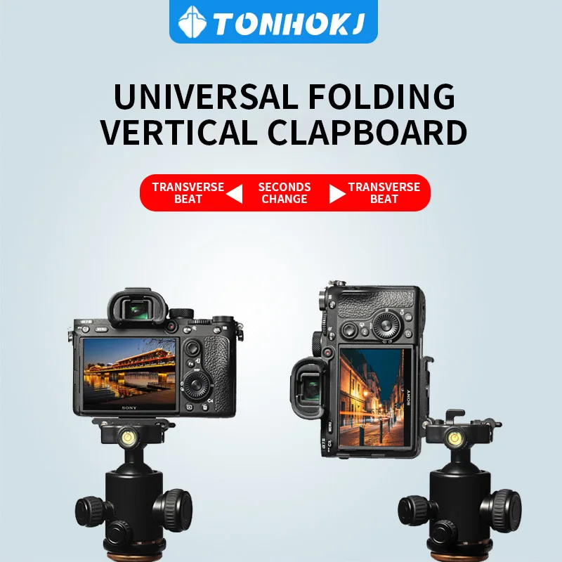 Universal Camera L Bracket Quick Release L Plate 1/4 Inch  Mounting Tripod Base Plate Photography  ，For Manfrotto Clip Camera