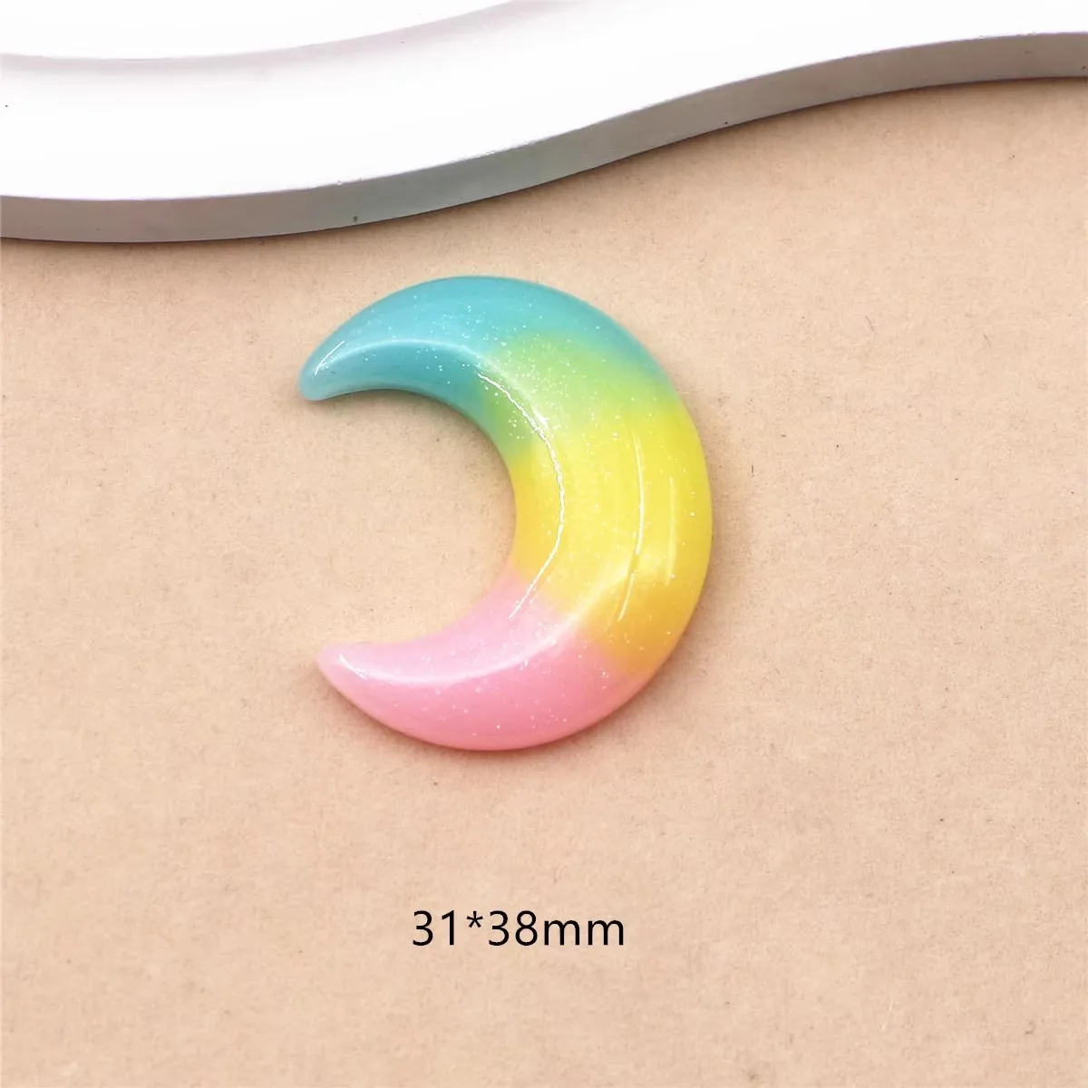 10pcs Adorable Resin Glitter F - Star Flat Back ulasan dan harga