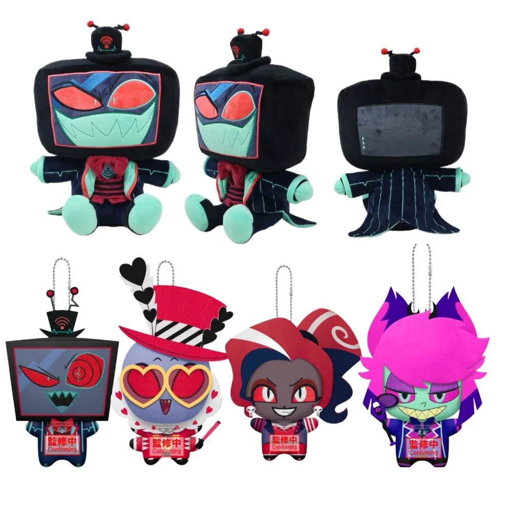 

New Banpresto Hazbin Figure Cartoon Plush Alastor Vox Valentino Cute Stuffed Figurine Doll Decoration Gifts