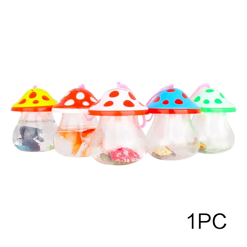 Mushroom Hanging Aquarium Terrarium Vase Toy for Kids Outdoor for Play