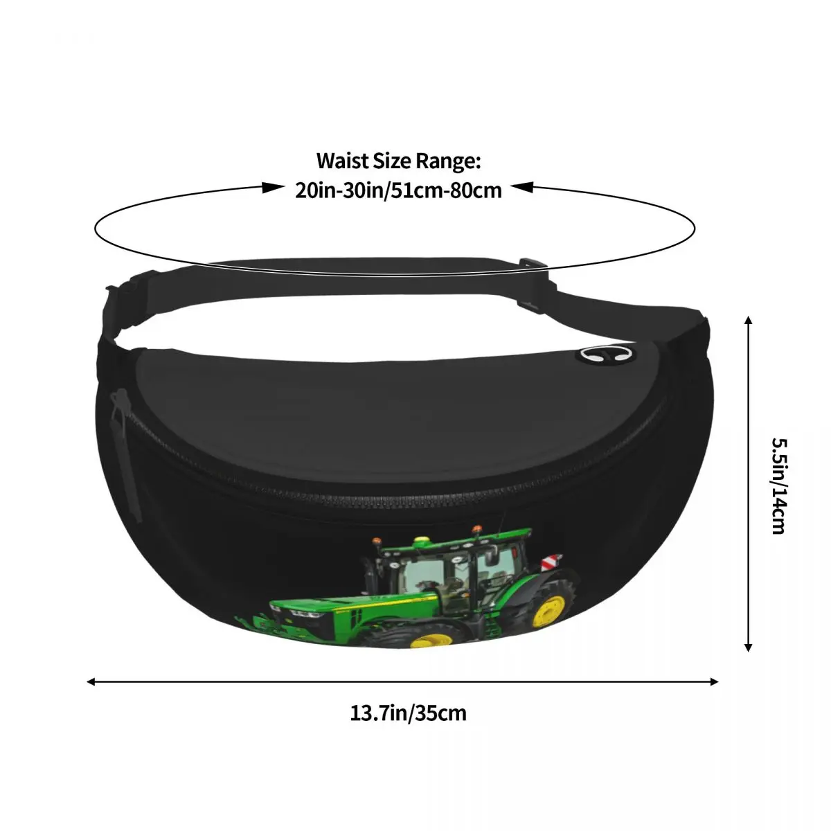 Trator personalizado Fanny Pack para homens e mulheres, bolsa de cintura crossbody para viagens, ciclismo, bolsa de dinheiro do telefone, moda