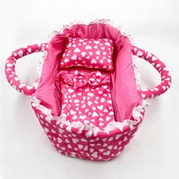 Adaptable aux poupées de moins de 35 cm, présentant un joli panier à tirer à la main, idéal pour les poupées à habiller, accessoires pour maison de poupée, jouets et cadeaux pour filles. 3