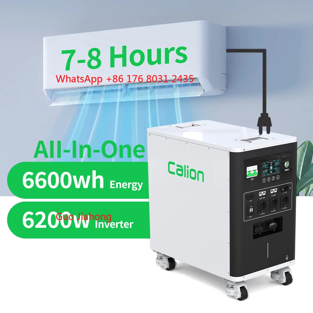 

All-in-One 6600W Solar Power System Portable Solar Generator with 51.2V 130Ah Lithium Iron Phosphate Battery & MPPT Controller