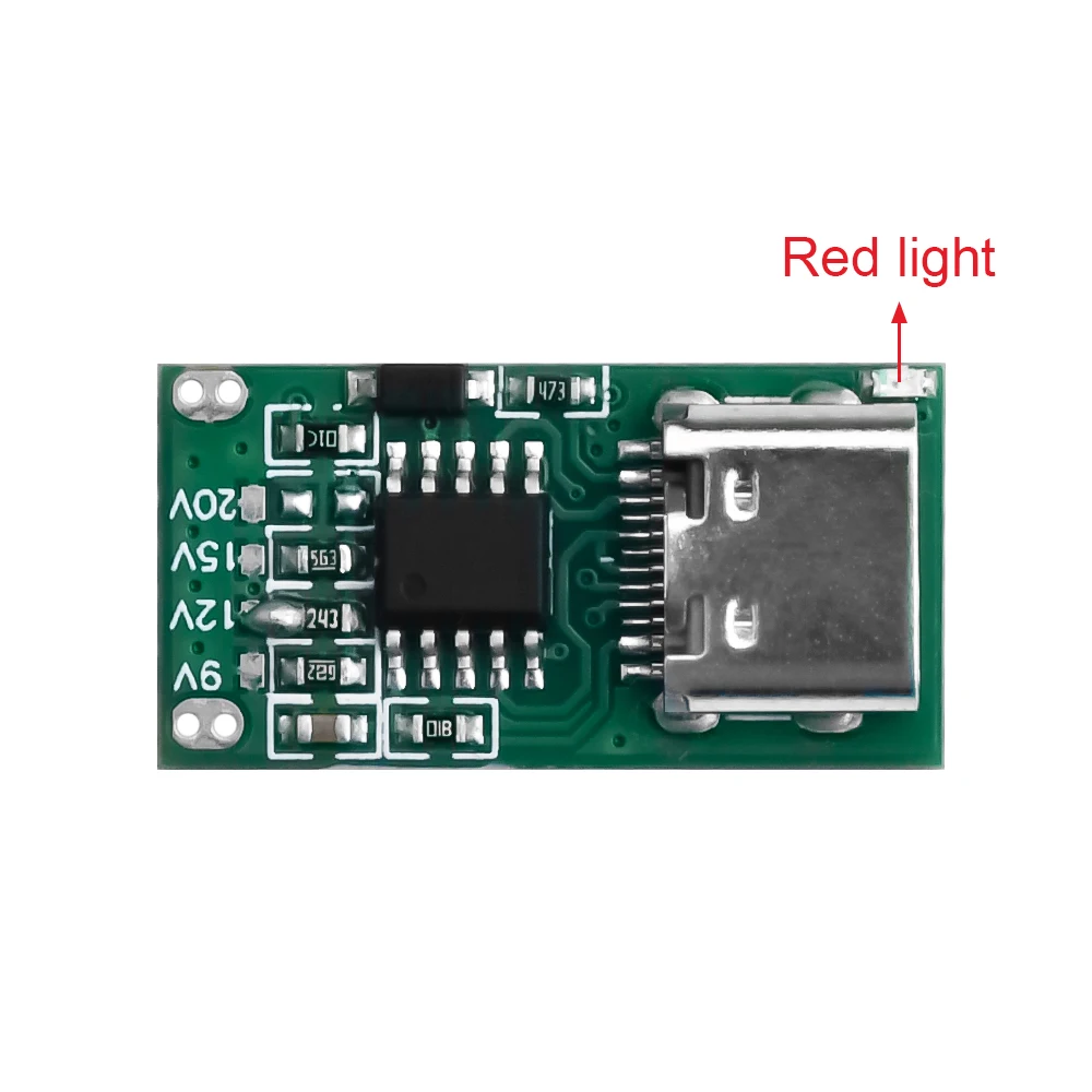 USB-C PD Trigger Board M￳dulo PD/QC Decoy Board Carga R￡pida USB Tipo-c para 12v DC Boost Module Supply Change Module Charger Board