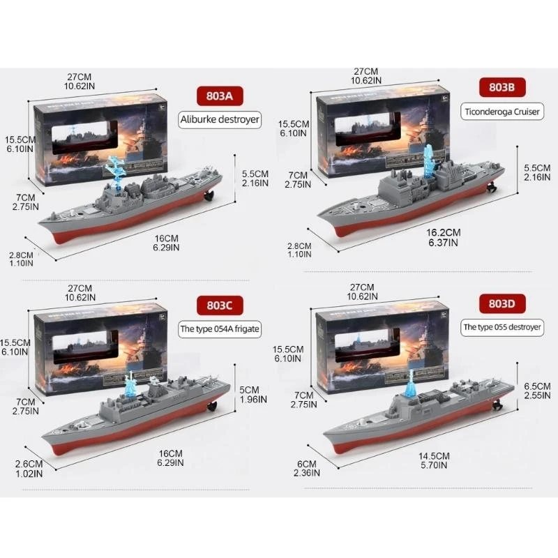 Bateau guerre télécommandé, bateau rapide RC, jouet pour piscines extérieures, lacs, croiseurs télécommandés, cadeau pour