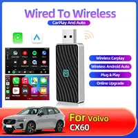 For Volvo CX60 5G WiFi Mini 2in1 Type-C/USB Plug & Play Ai Box Wired to Wireless Auto Android CarPlay & Android Car Accessories