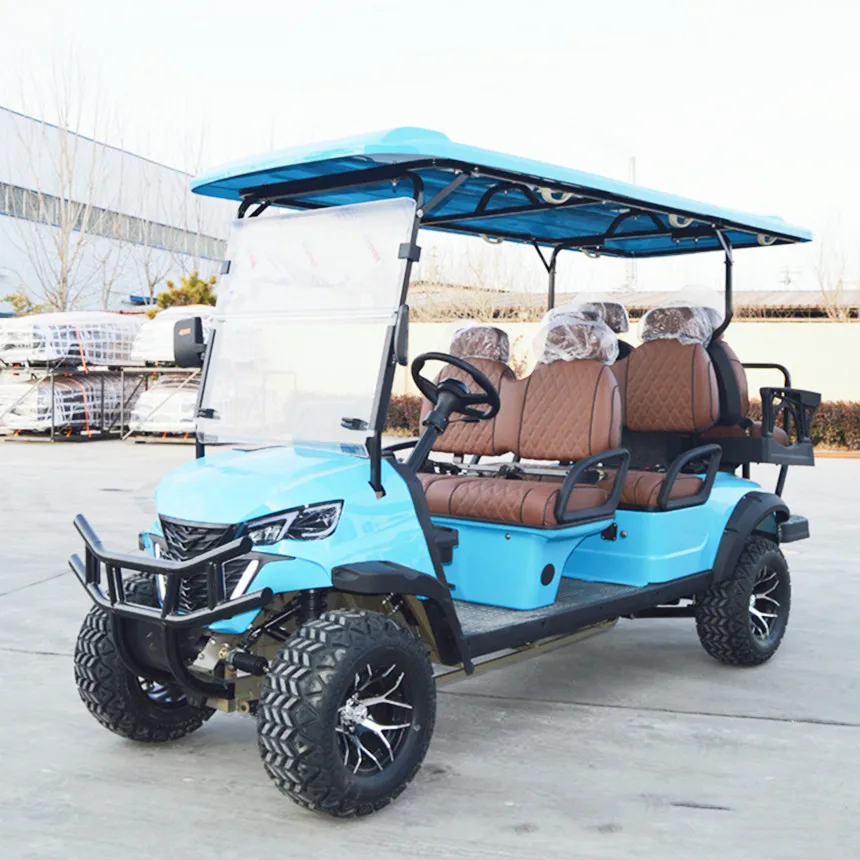 Global Best-Selling Chinese Factory Supplies Folding Electric 4/6-Seater 48V 72V Lithium Battery Off-Road Golf Cart