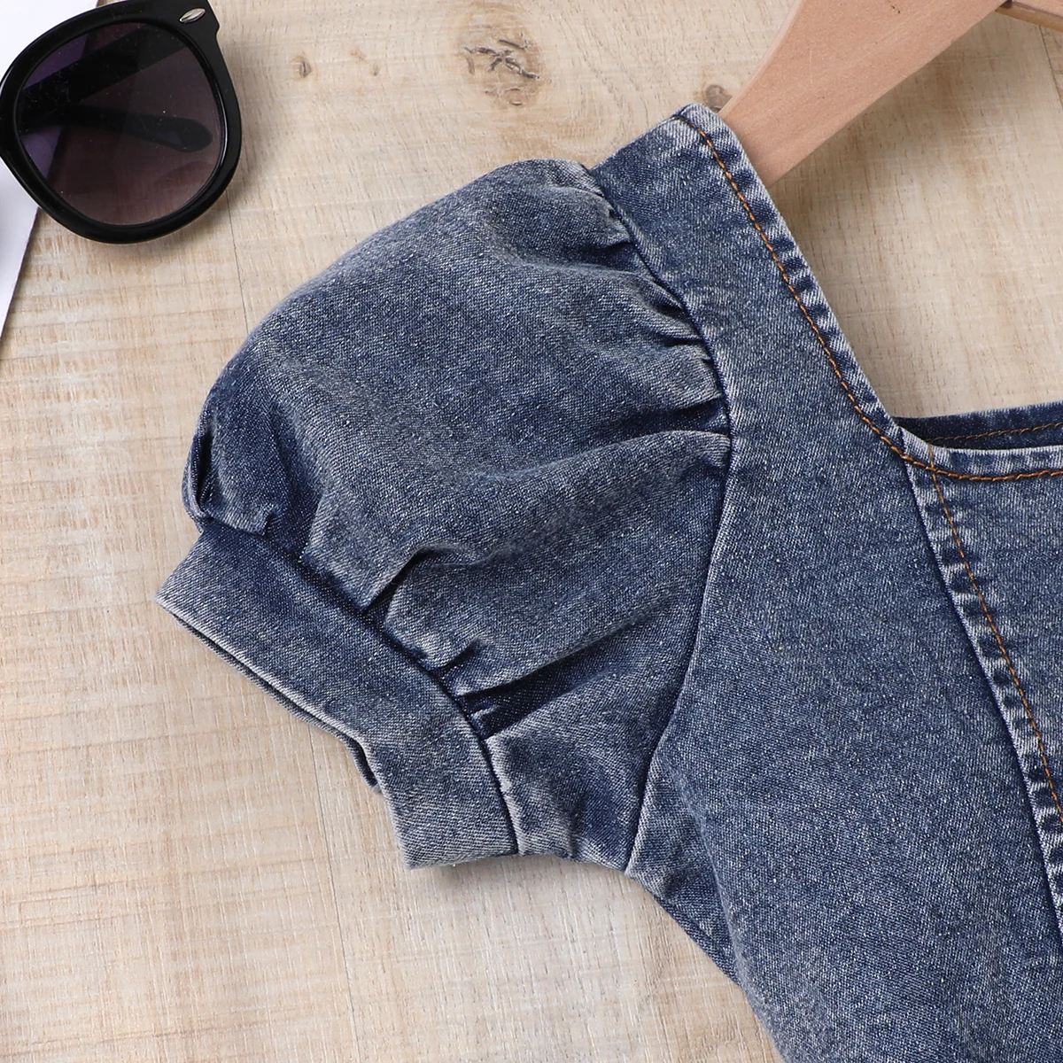 A Stylish Denim Suit For Girls