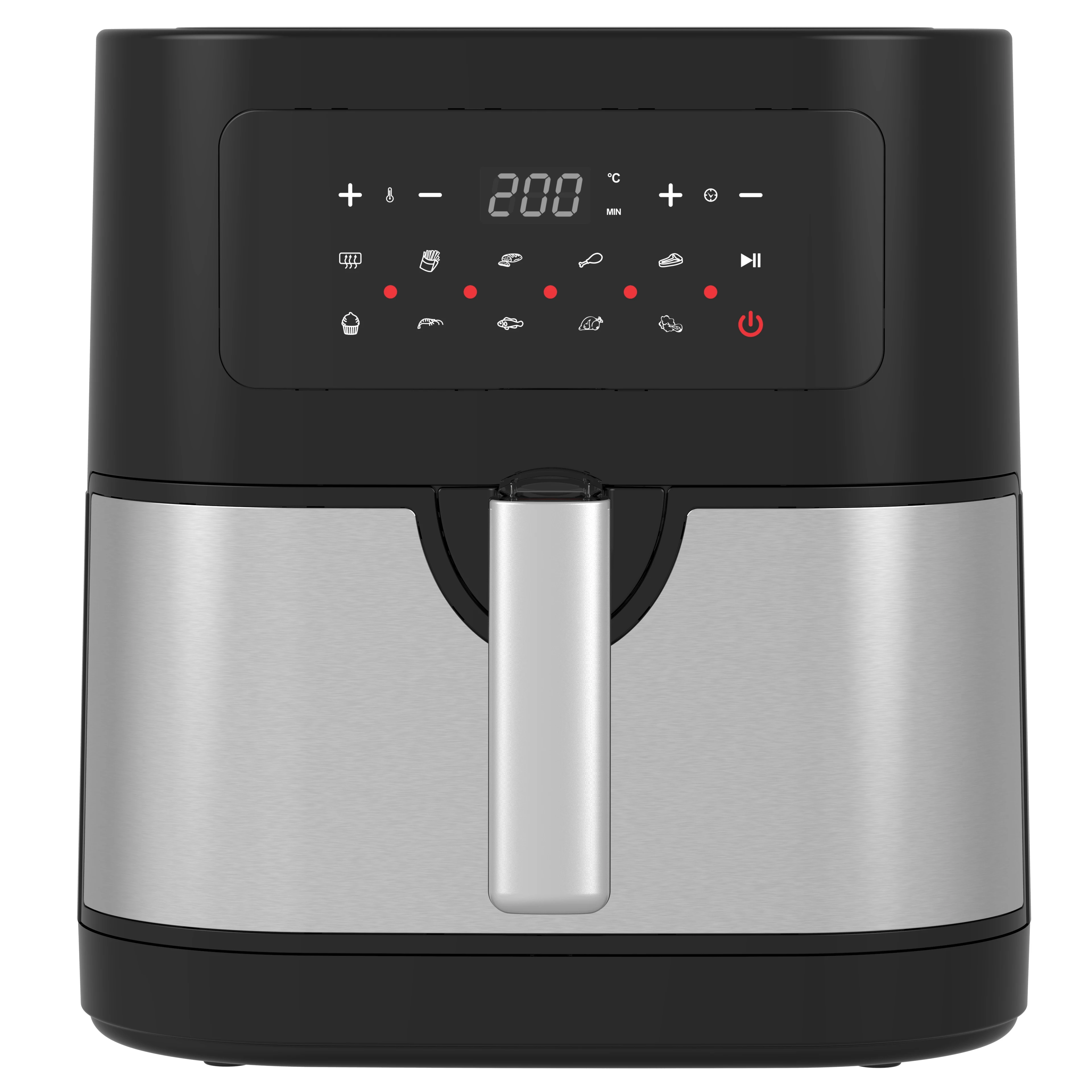 Newest 6L Stainless Steel Silicone Liners Pot Electric Cooker Air Fryers for Grill Without Oil view 2