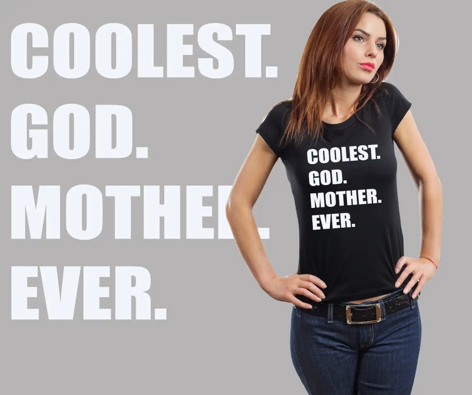 Coolest Godmother Ever T Shirt Baptism For