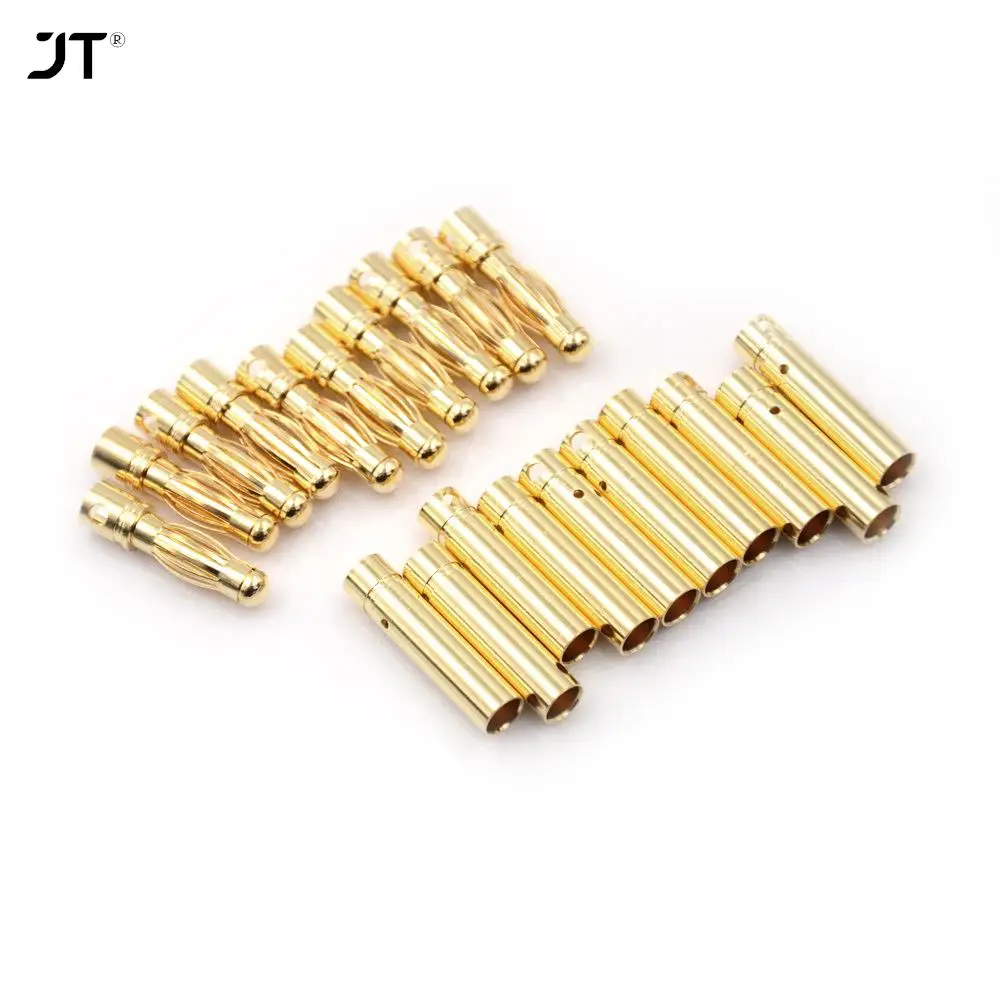 10Pair Male Female Bullet Banana Connector 4mm RC Battery Gold-plated Bullet Banana Plug