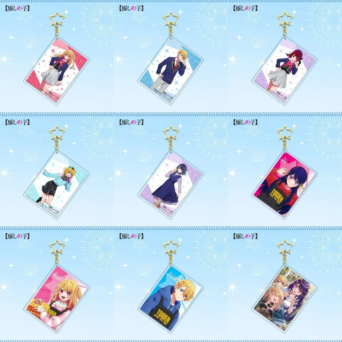

6cm Oshi No Ko Acrylic Stand Ruby Hoshino Ai Aqua Anime Acrylic Keychain Collection Desk Cute Ornament Accesorios Christmas