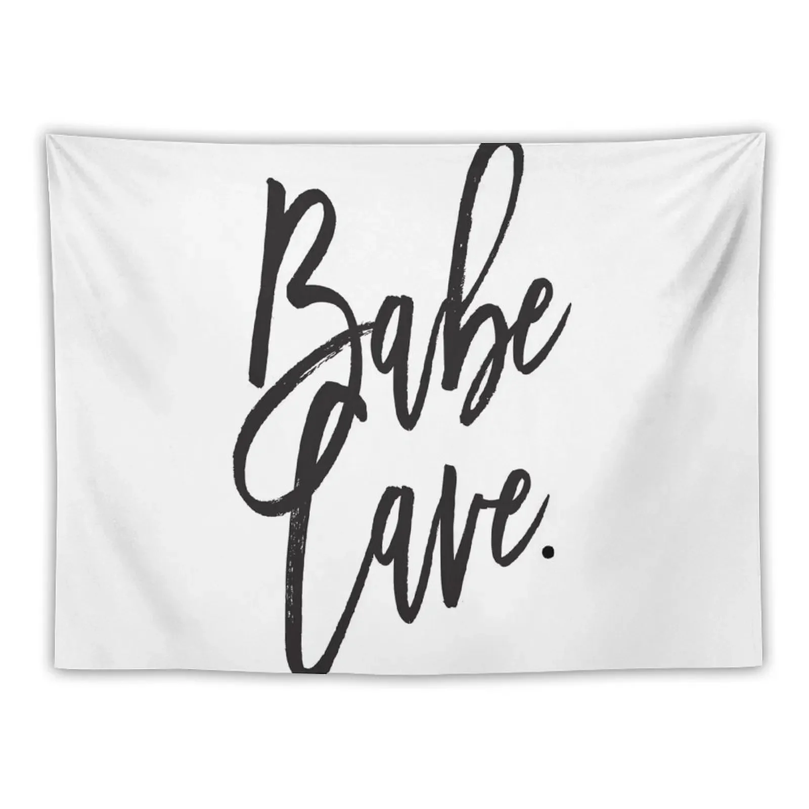 Babe Cave - quote - feminine Girl typography - black and white Tapestry Outdoor Decoration Decoration Room Tapestry