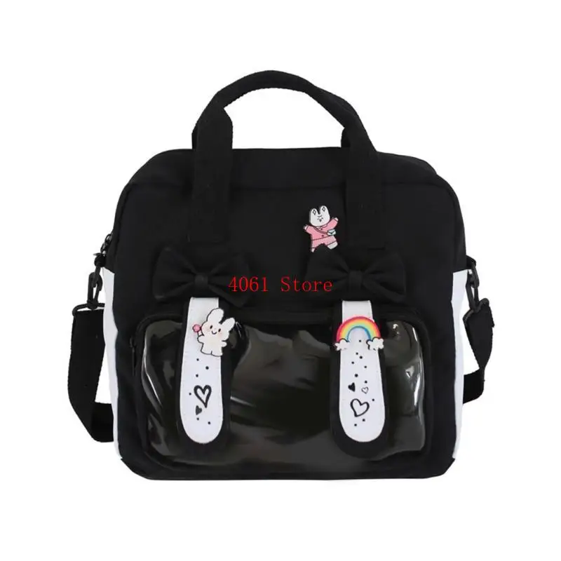 

Girls Top Handle Handbag Bowknot Shoulder Bag Clear Backpack Crossbody Bags