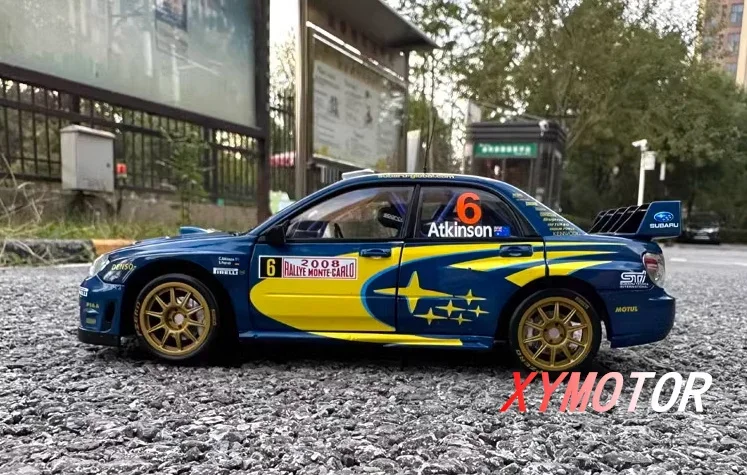 Sun star 1:18 For Subaru Winged leopard No.6 WRC Rally Alloy Diecast Model Car Kids Toys Gifts Hobby Display Collection Blue